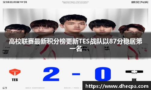 高校联赛最新积分榜更新TES战队以87分稳居第一名